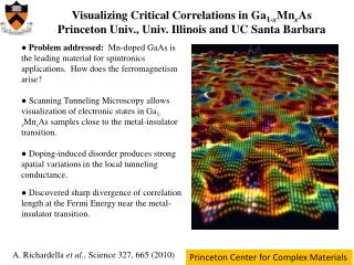 Visualizing Critical Correlations in Ga 1- x Mn x As