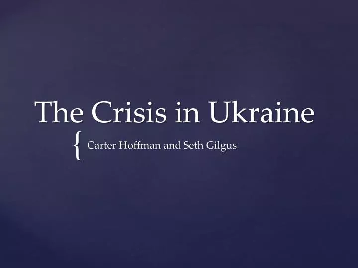 the crisis in ukraine