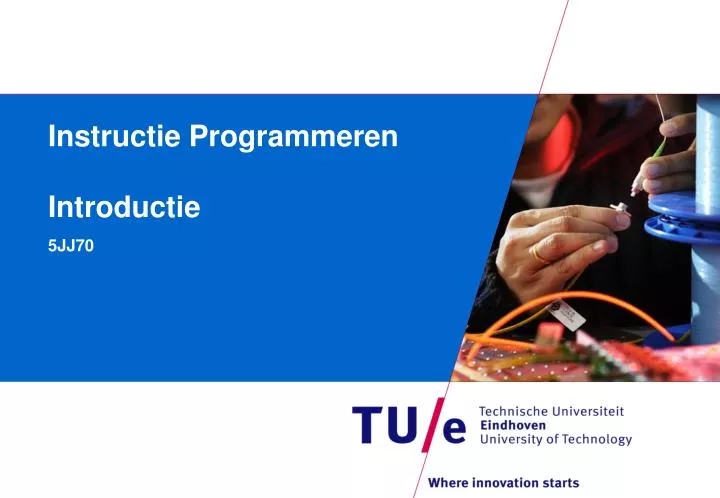 instructie programmeren introductie