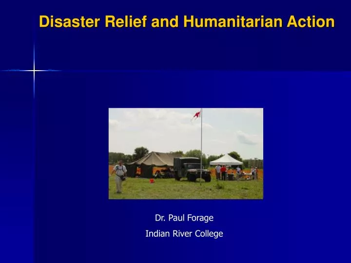 disaster relief and humanitarian action