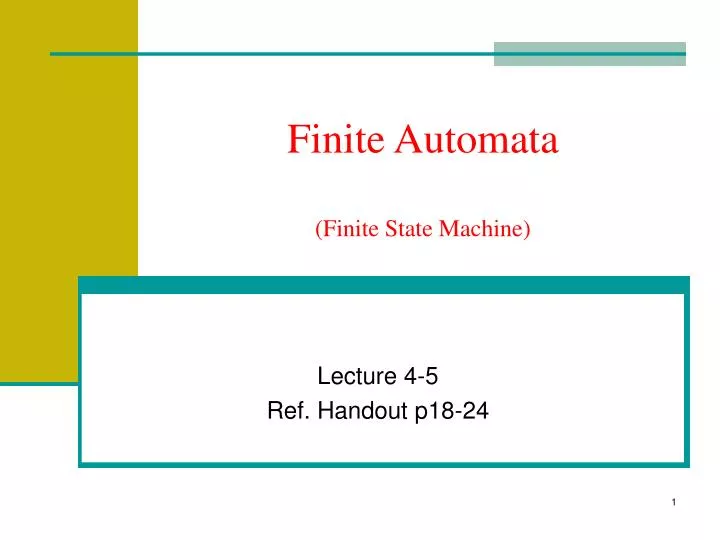 finite automata finite state machine