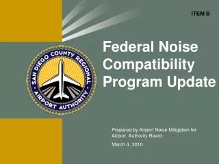 Federal Noise Compatibility Program Update