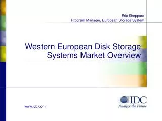 Western European Disk Storage Systems Market Overview