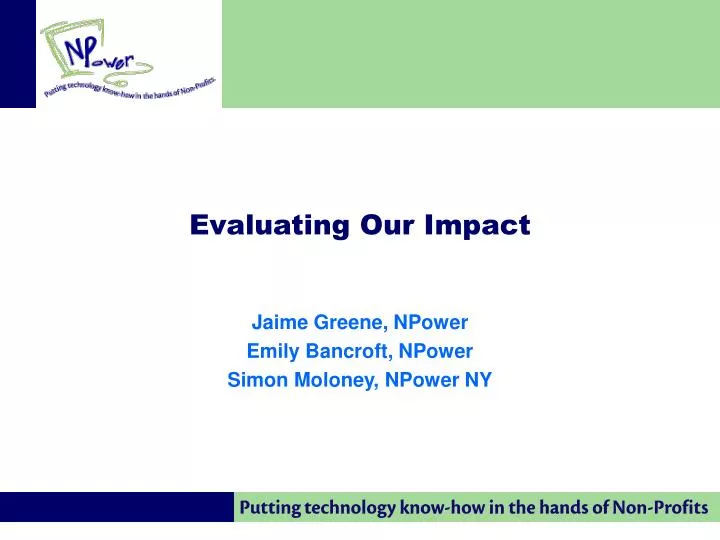 evaluating our impact