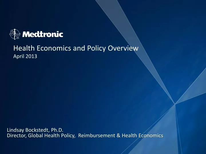 lindsay bockstedt ph d director global health policy reimbursement health economics