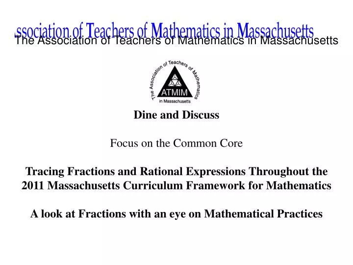 the association of teachers of mathematics in massachusetts
