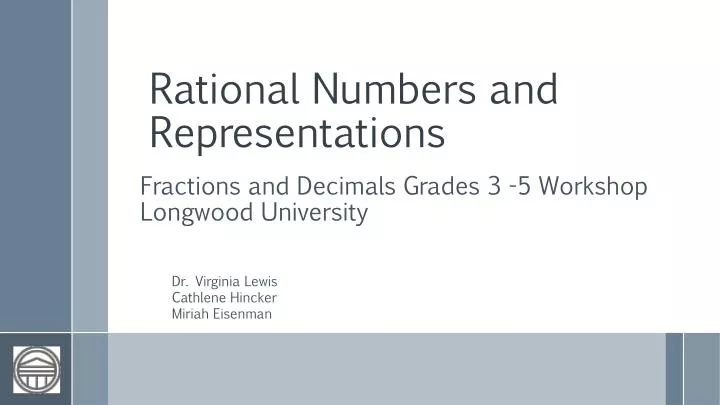rational numbers and representations