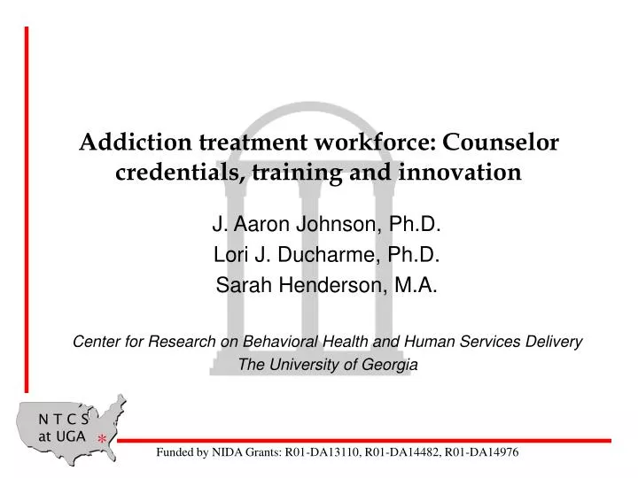addiction treatment workforce counselor credentials training and innovation