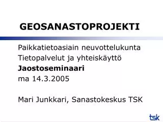 geosanastoprojekti