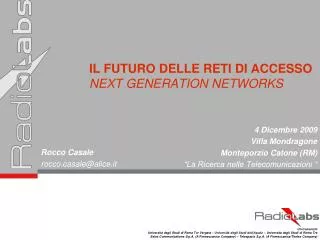 il futuro delle reti di accesso next generation networks