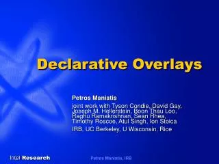 Declarative Overlays