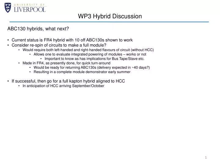 wp3 hybrid discussion