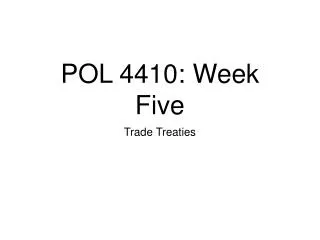 POL 4410: Week Five