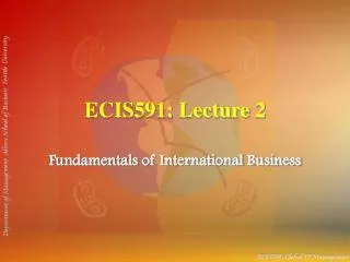 ECIS591: Lecture 2