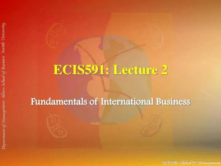 ecis591 lecture 2