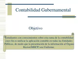 contabilidad gubernamental