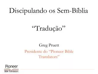 discipulando os sem b blia tradu o