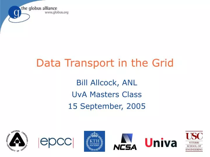data transport in the grid