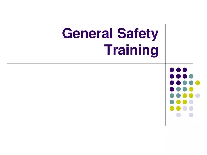 general safety training