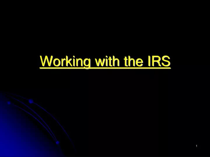 working with the irs