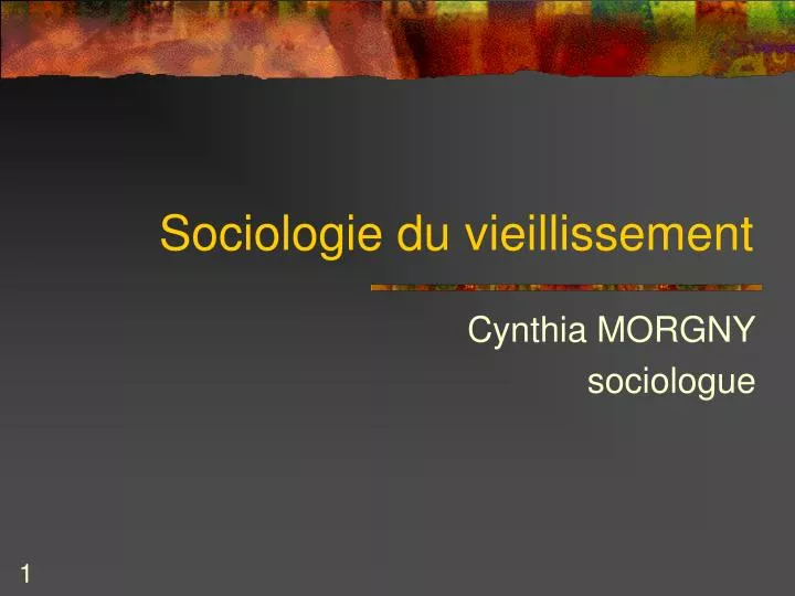 sociologie du vieillissement