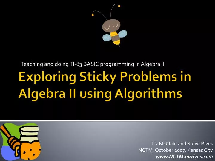 teaching and doing ti 83 basic programming in algebra ii