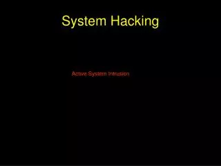 System Hacking