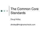 The Common Core Standards - slide 1