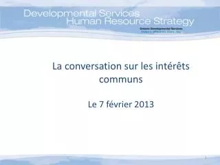 la conversation sur les int r ts communs