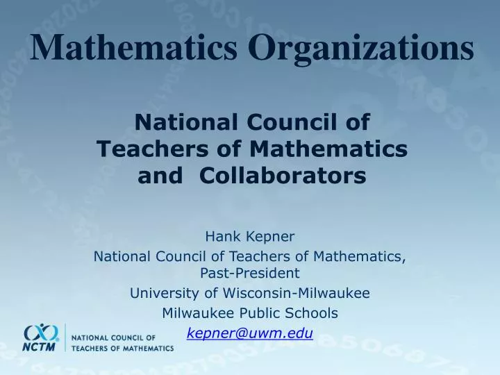 mathematics organizations national council of teachers of mathematics and collaborators