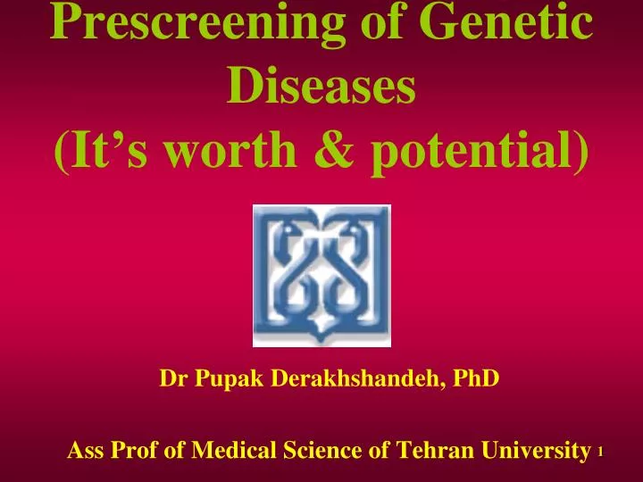 prescreening of genetic diseases it s worth potential