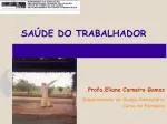 SAÚDE DO TRABALHADOR - slide 1