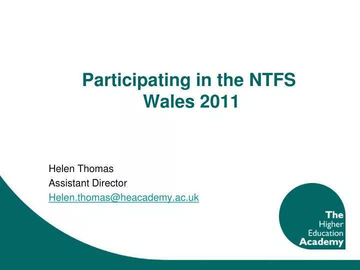 participating in the ntfs wales 2011