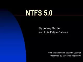 NTFS 5.0