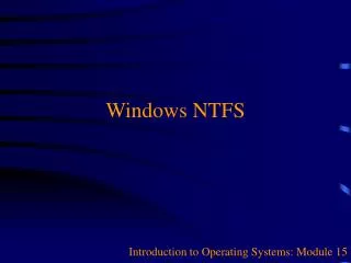 Windows NTFS