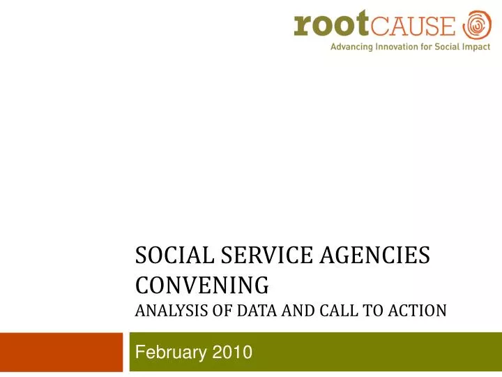 social service agencies convening analysis of data and call to action