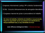 Justice, MP and Fundamental Rights Congress - IX ELAL and Labor Lawyers' Meeting - slide 1