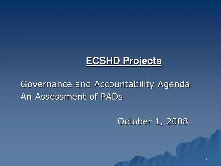 ecshd projects