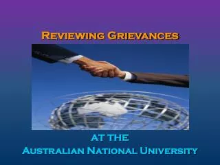 Reviewing Grievances at the Australian National University