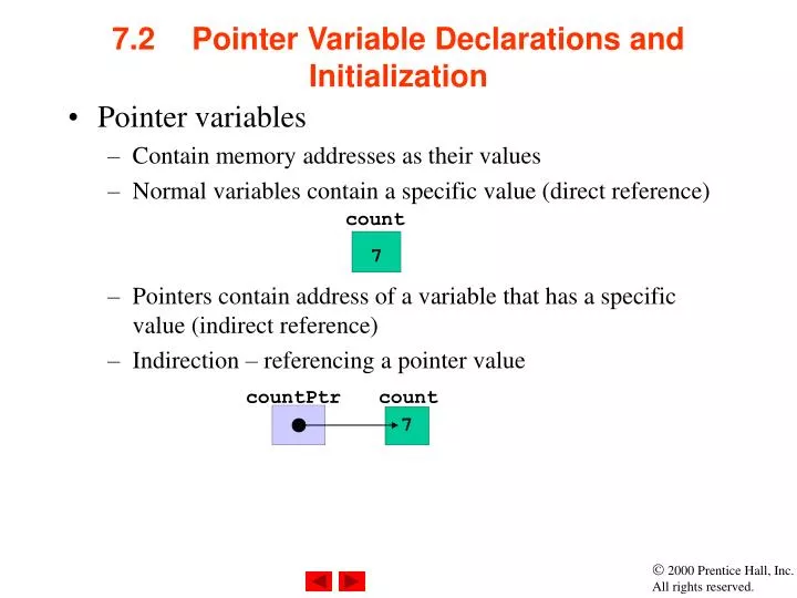 7 2 pointer variable declarations and initialization