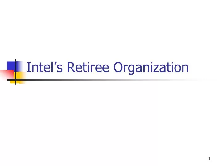 intel s retiree organization