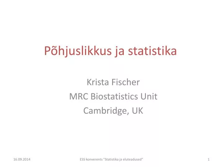 p hjuslikkus ja statistika