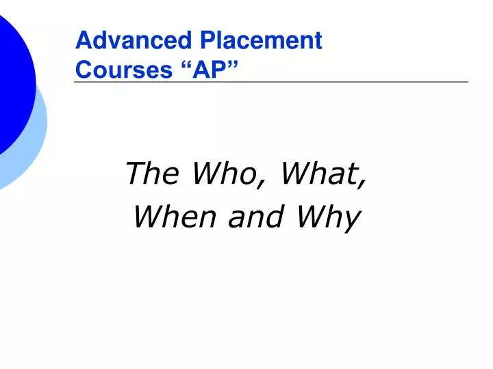 advanced placement courses ap