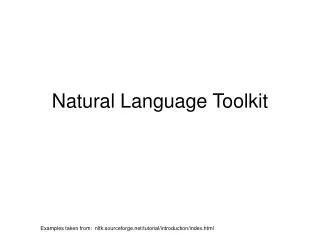 Natural Language Toolkit