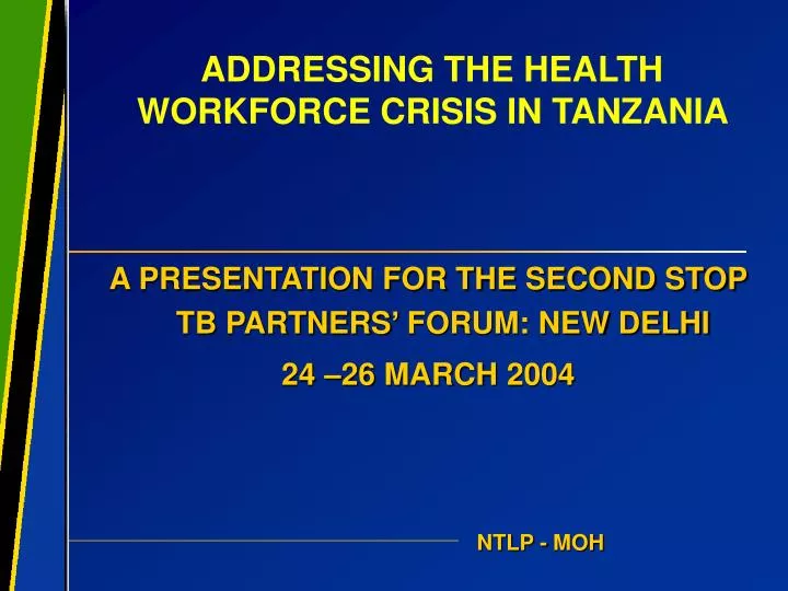 addressing the health workforce crisis in tanzania