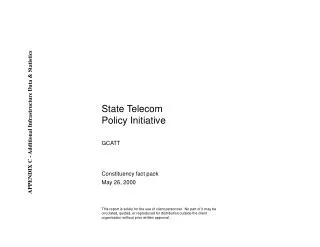 State Telecom Policy Initiative
