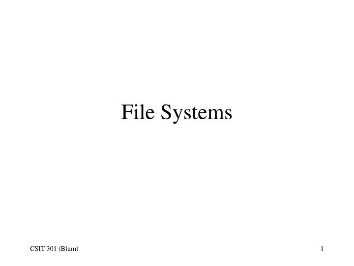 file systems