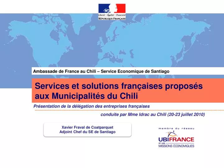 services et solutions fran aises propos s aux municipalit s du chili