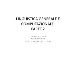 linguistica generale e computazionale parte 2