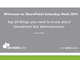 Top 10 things you need to know about SharePoint Site Administration